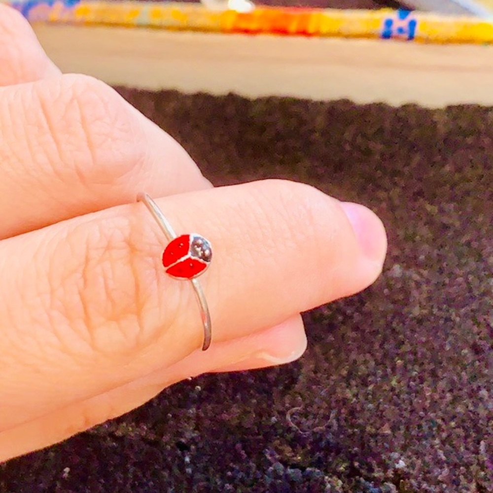 Dainty Ladybug 🐞 Ring